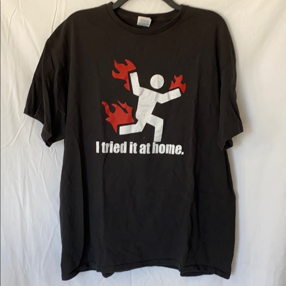 I tried it at home.  T-shirt